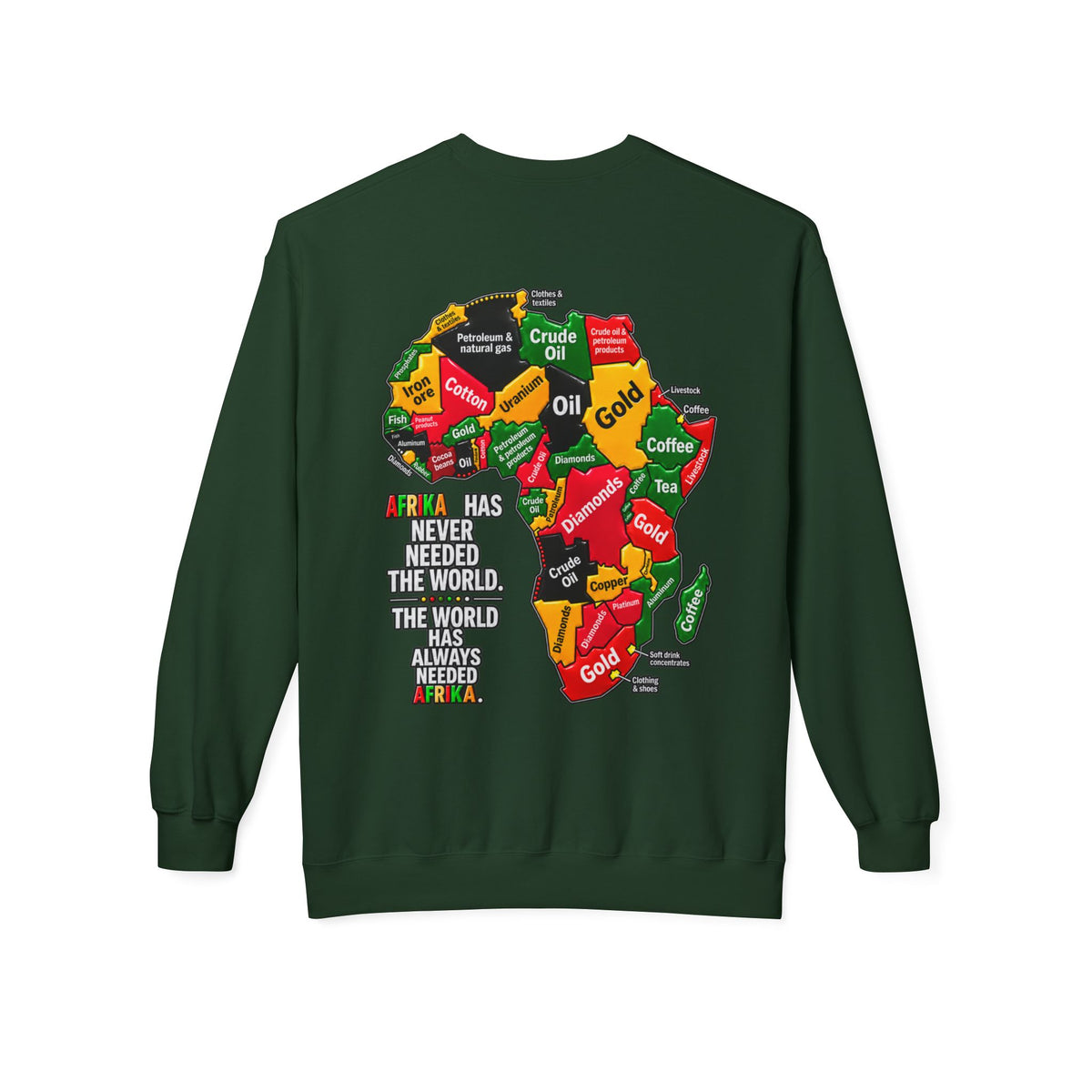 Afrika Map Sweatshirt – Africa Pride Crewneck