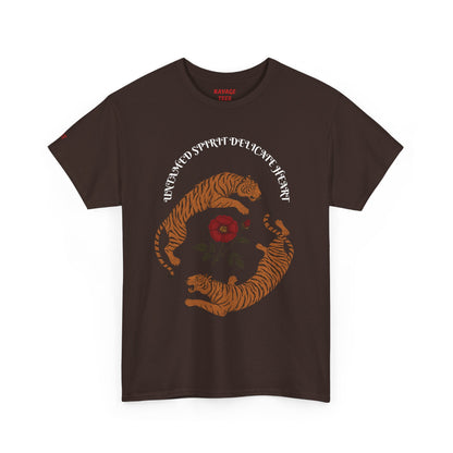 Black Tiger & Rose Graphic Tee