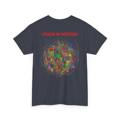 Dynamic Chaos Graphic Tee - Unisex Heavy Cotton T-Shirt, Casual Style