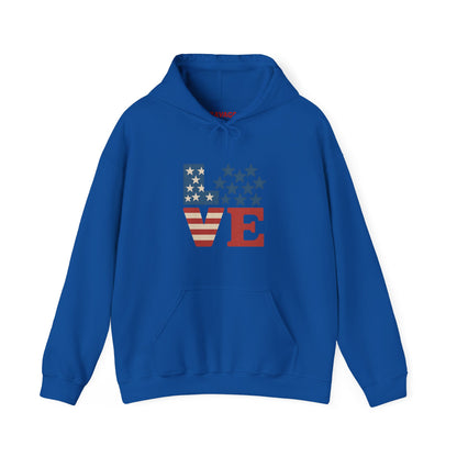 Unisex Hooded Sweatshirt with 'LOVE' Design - Cozy Gift for Friends, Valentine's Day, Casual Wear, Relaxation, Everyday Use