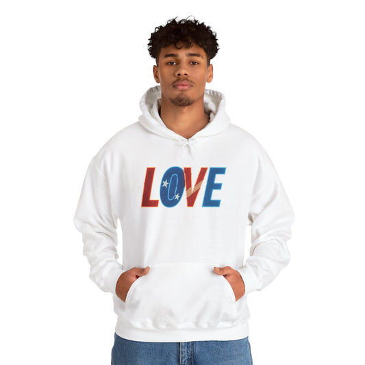 Unisex Hooded Sweatshirt with 'LOVE' Design - Cozy Gift for Friends, Valentine's Day, Casual Wear, Relaxation, Everyday Use