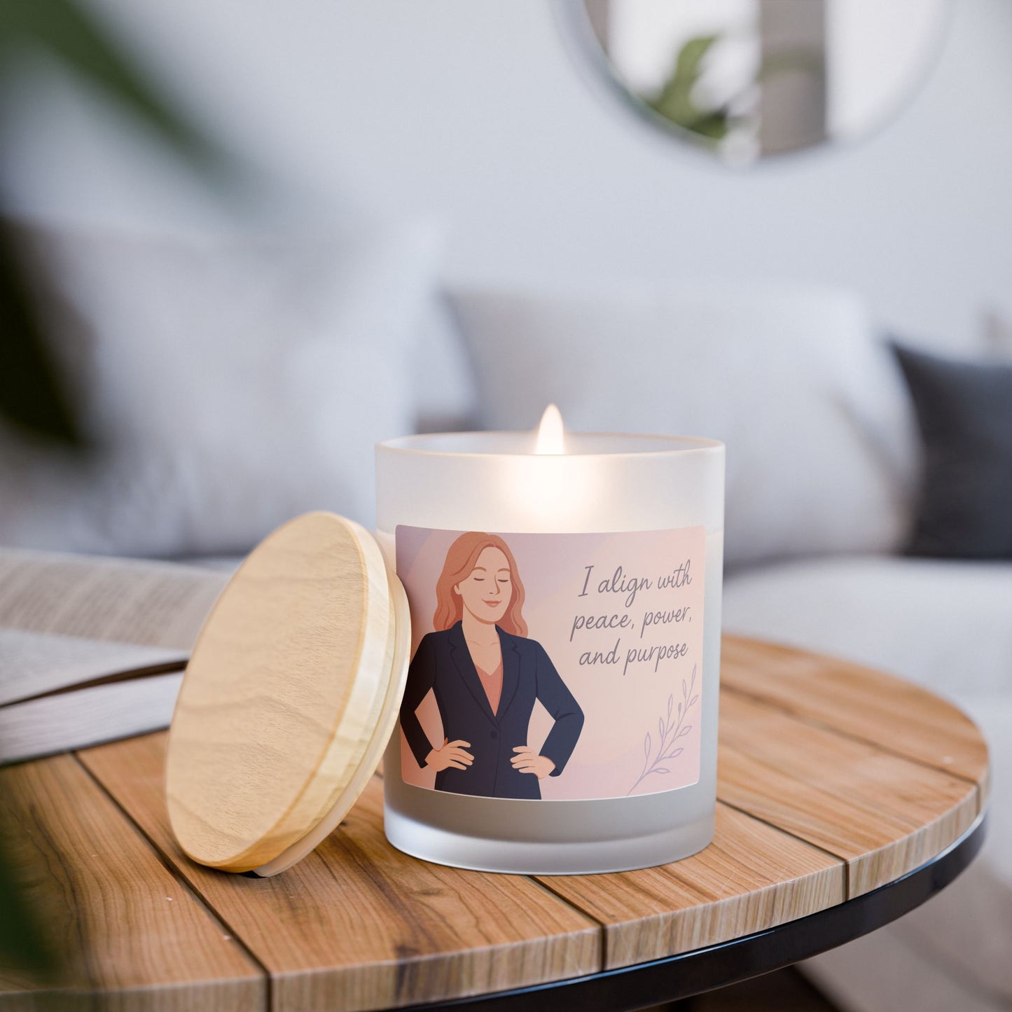 I ALIGN WITH PEACE, POWER AND PURPOSE SCENTED CANDLE