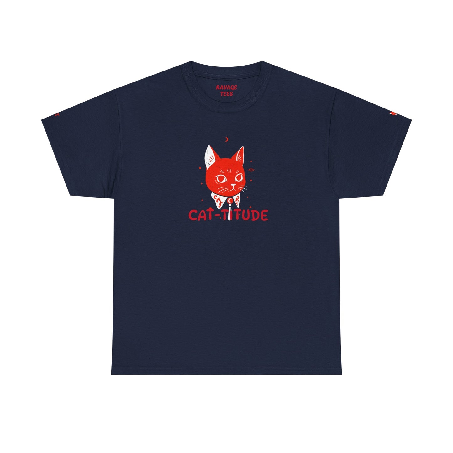 CAT-TITUDE Unisex Heavy Cotton Tee | Funny Cat Shirt