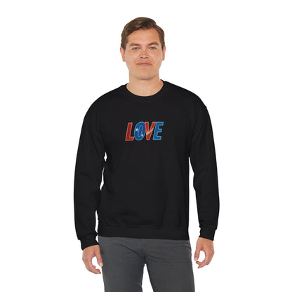 Patriotic Love Sweatshirt | Unisex Crewneck, Cozy Top for Celebrations, Gifts, Independence Day, Casual Style, Everyday Comfort