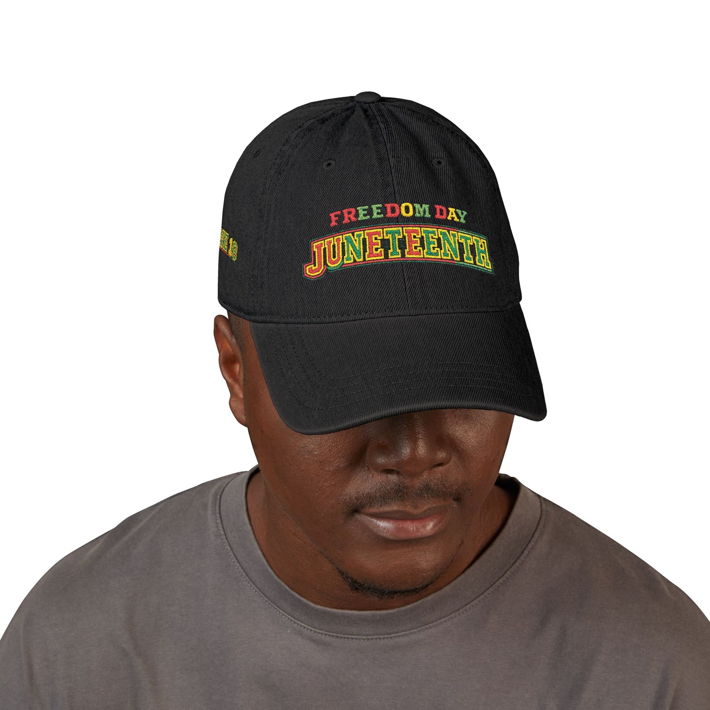 Juneteenth Freedom Day Embroidered Denim Hat