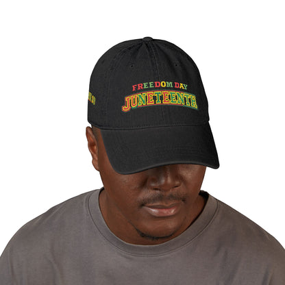 Juneteenth Freedom Day Embroidered Denim Hat