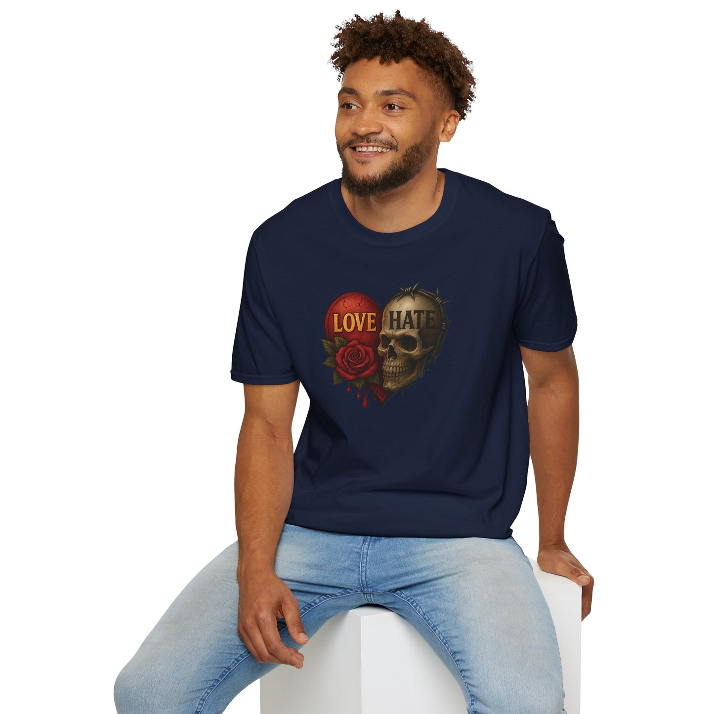 Love & Hate Skull Graphic Tee