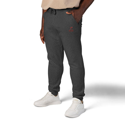 Embroidered '7' Logo Fleece Sweatpants — Cozy White Joggers