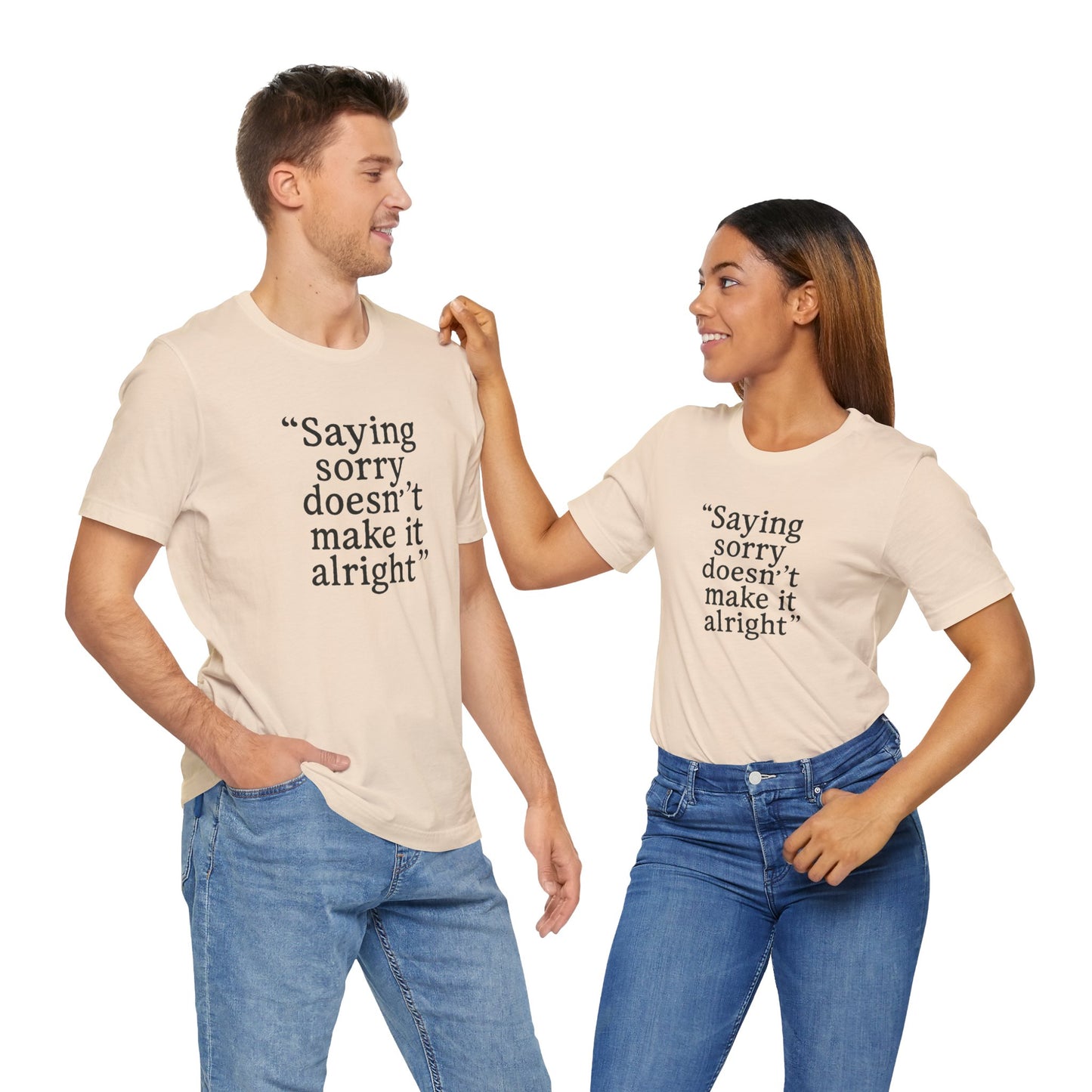 Saying Sorry Unisex Tee - Casual Comfort for Honest Conversations