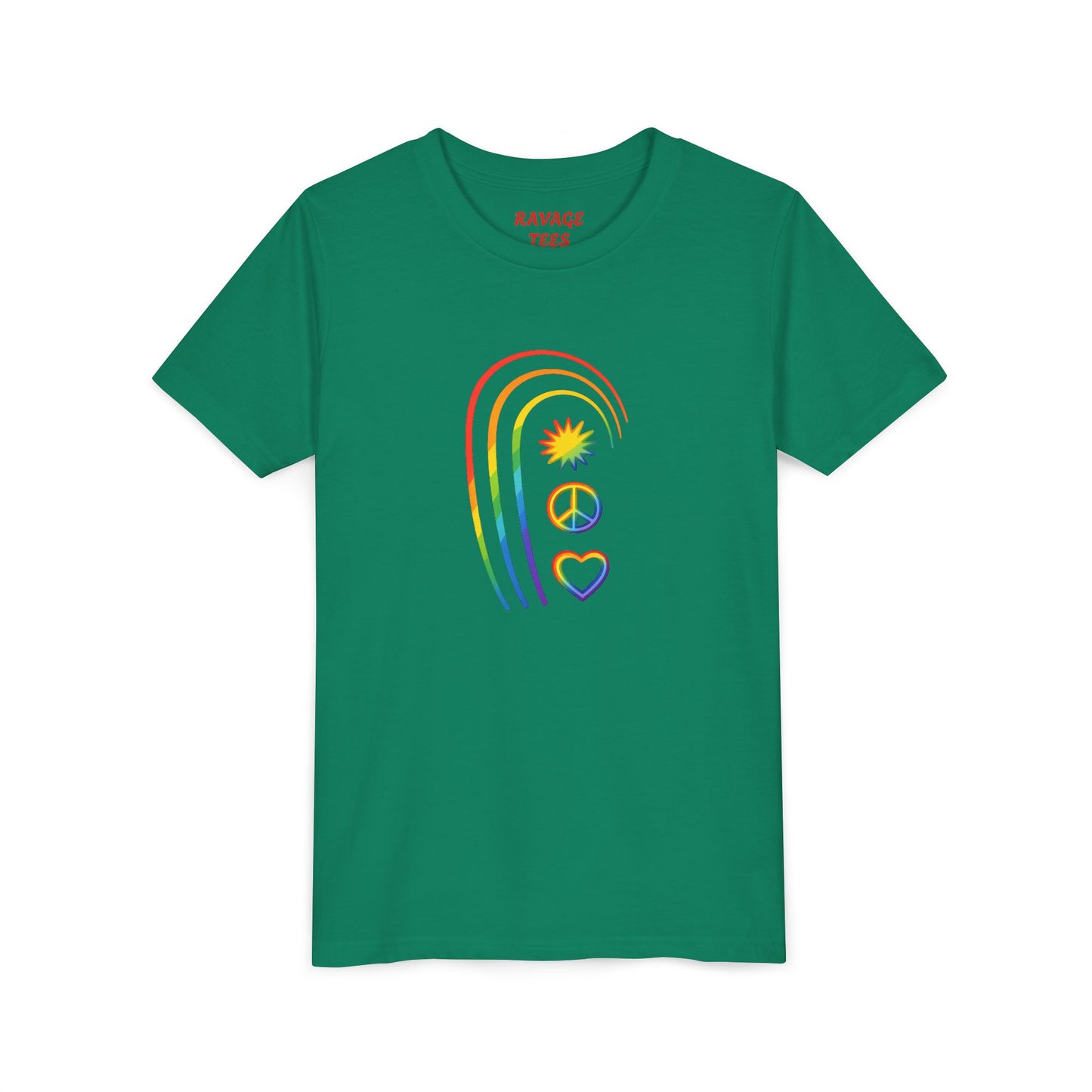 Youth Rainbow Peace & Love Tee