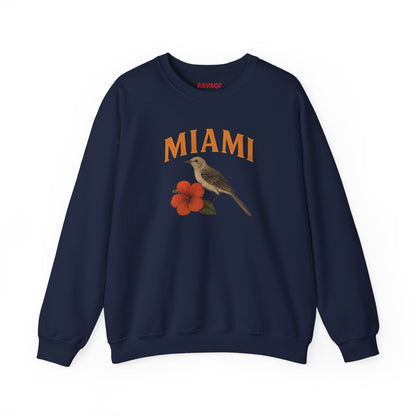 RAVAGE Miami's City Vibe Unisex Crewneck Sweatshirt-Cozy Street Gear