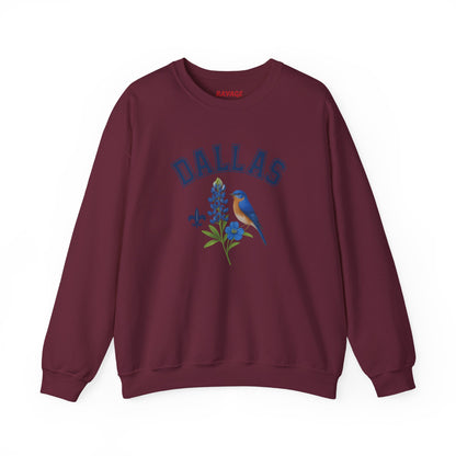 RAVAGE DALLAS - City Vibe Sweatshirt | Unisex Cardinal Crewneck, Cozy Fall Fashion, Casual Wear, Bird Lover Gift Idea