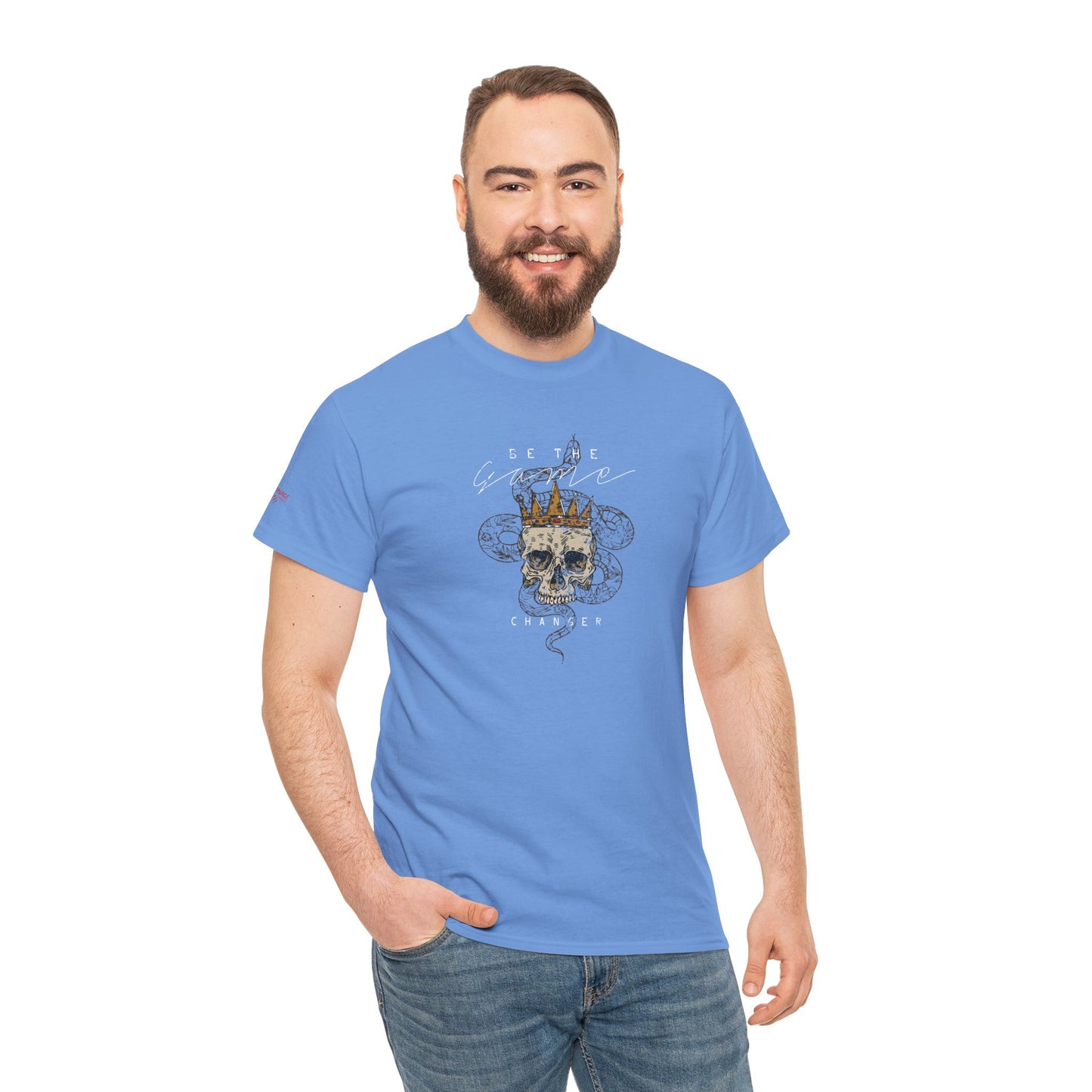 Be The Game Changer. Stylish Skull Graphic Tee for Casual Wear