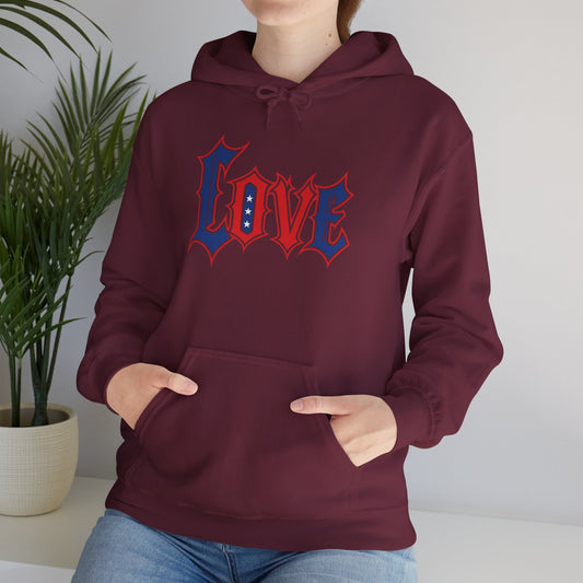 Unisex Hooded Sweatshirt with 'LOVE' Design - Cozy Gift for Friends, Valentine's Day, Casual Wear, Relaxation, Everyday Use