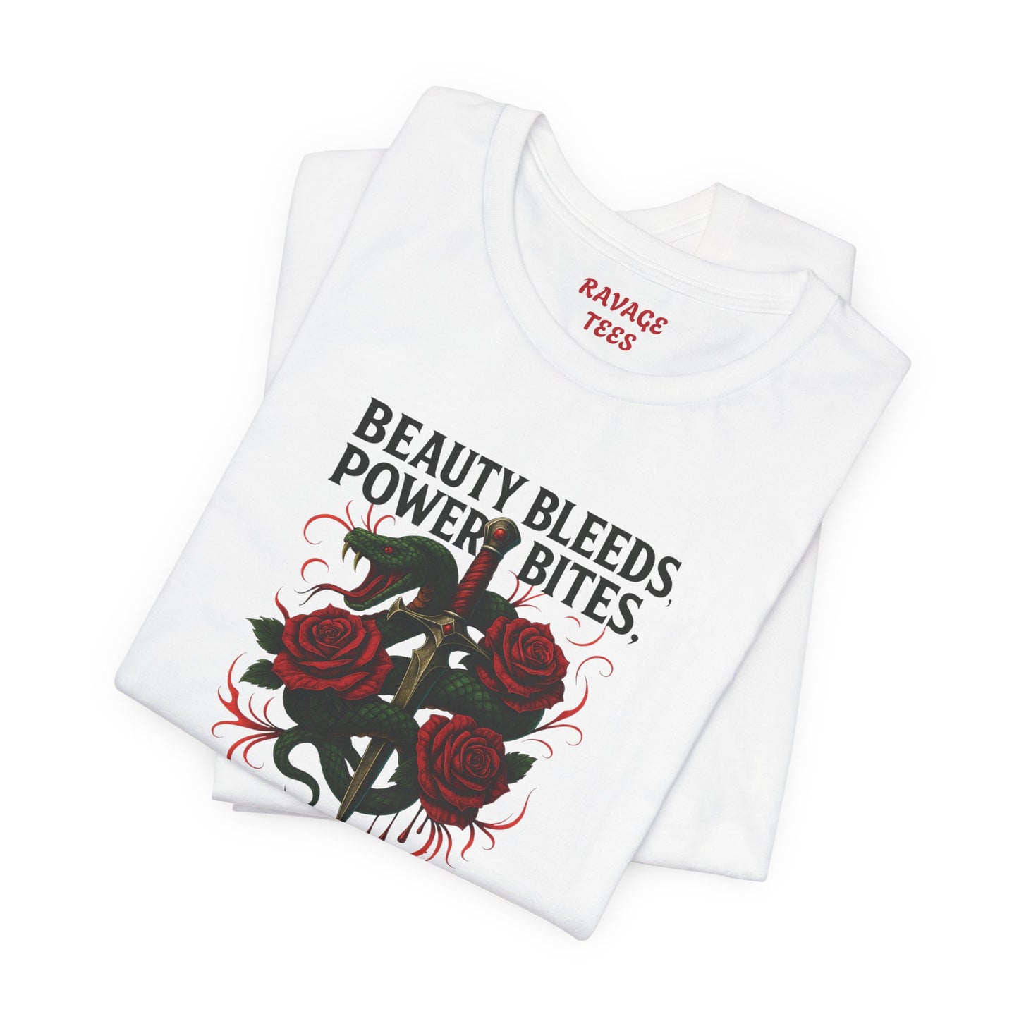 "Beauty Bleeds" Tee: Dark Aesthetic Unisex Graphic T-Shirt