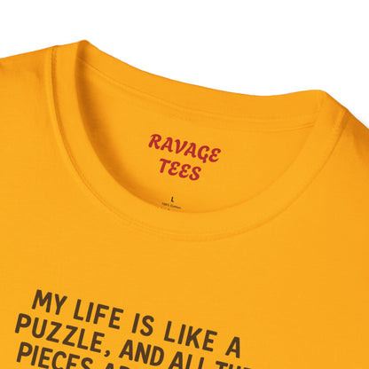 Puzzle Issues Unisex Tee – Funny Quote T-Shirt, Humor Gift, Casual Everyday Wear, Unique Puzzle Lover Shirt"