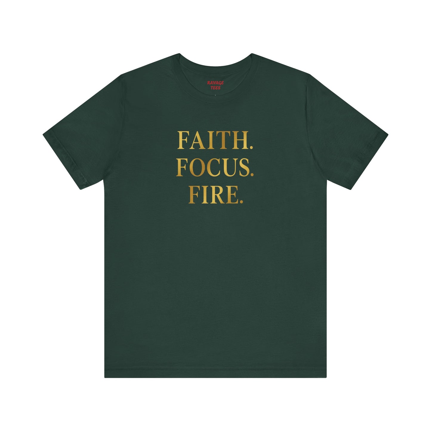 Faith Focus Fire T-Shirt | Inspirational Christian Tee