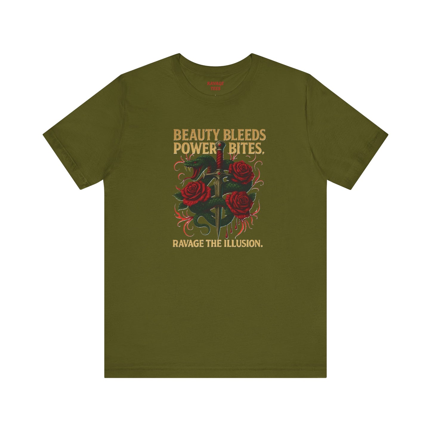 "Beauty Bleeds" Tee: Dark Aesthetic Unisex Graphic T-Shirt