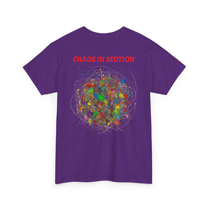 Dynamic Chaos Graphic Tee - Unisex Heavy Cotton T-Shirt, Casual Style