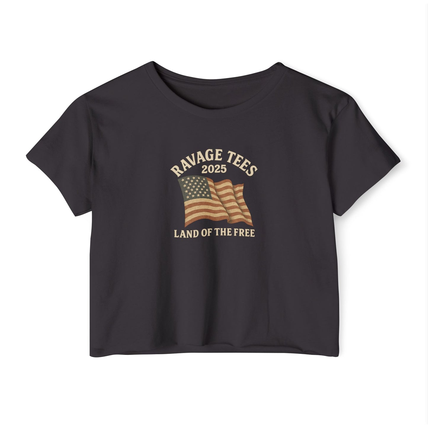 RAVAGE Crop Top: "Land of the Free"
