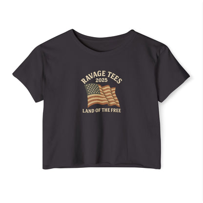 RAVAGE Crop Top: "Land of the Free"