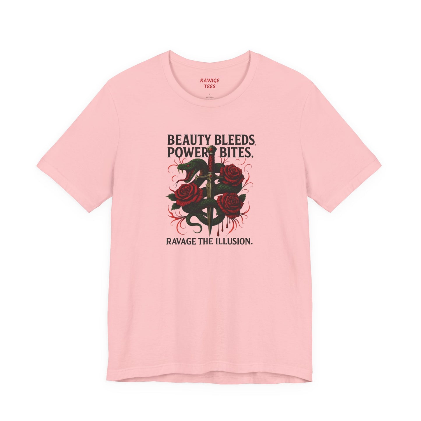 "Beauty Bleeds" Tee: Dark Aesthetic Unisex Graphic T-Shirt