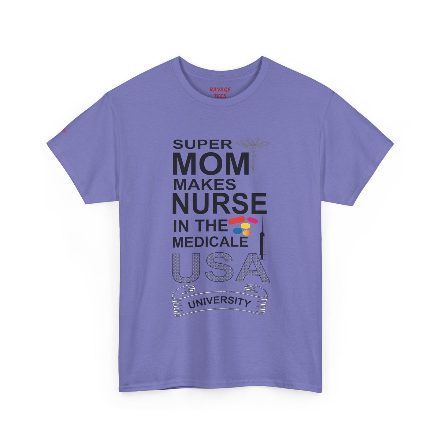 Super Mom Nurse Tee, Unisex Cotton T-Shirt for Nurses, Gift for Medical Professionals, Medical Field Apparel