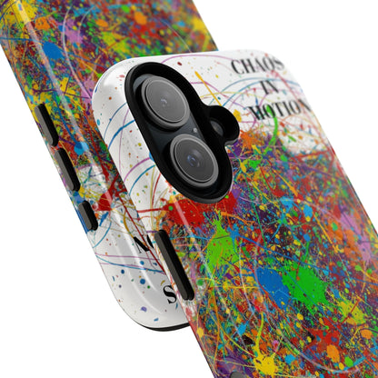 Vibrant Tough Phone Case with Abstract Design – Chaos in Motion Phone Case