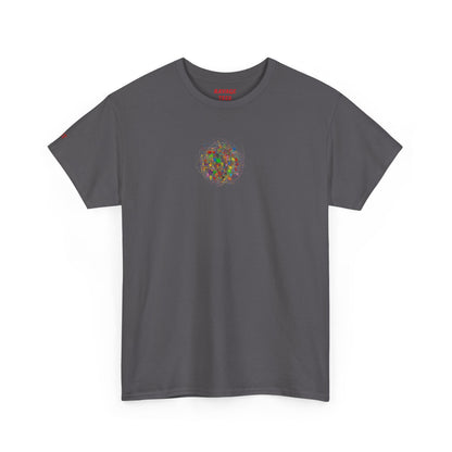 Dynamic Chaos Graphic Tee - Unisex Heavy Cotton T-Shirt, Casual Style