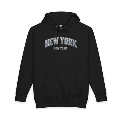 New York Arch Logo Hoodie — Vintage Collegiate Pullover