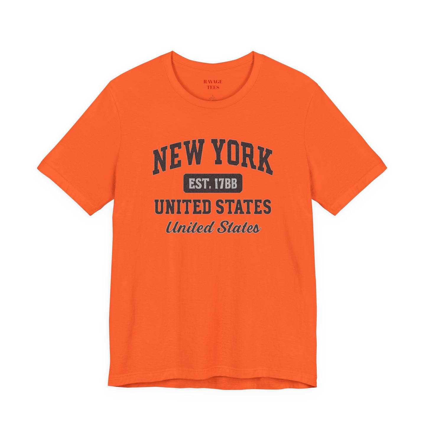 New York Vintage College T-Shirt – 'New York Est. 1788' Graphic Tee