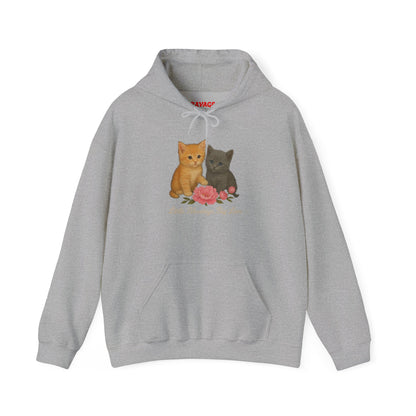Kitten Pair Hoodie — "Little Sunshine, Big Purrs" Cute Cat Graphic Pullover