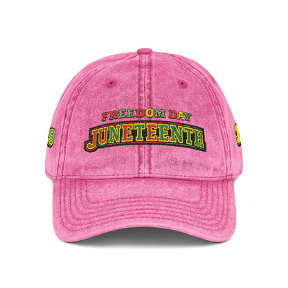 Vintage Embroidered Juneteenth — Freedom Day Cap