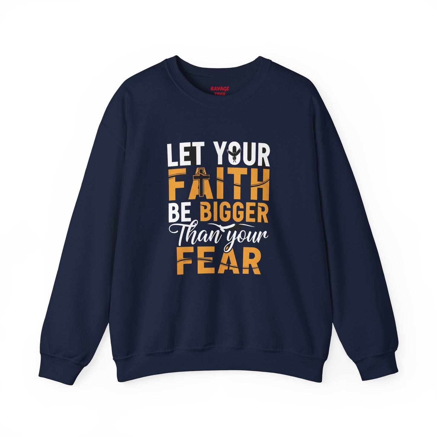 Faith Over Fear Crewneck Sweatshirt | Christian Apparel, Inspirational Gift, Cozy Casual Wear, Religious Sweatshirt, Unisex Fashion