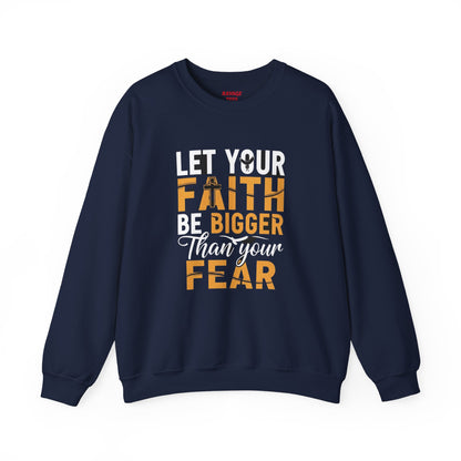 Faith Over Fear Crewneck Sweatshirt | Christian Apparel, Inspirational Gift, Cozy Casual Wear, Religious Sweatshirt, Unisex Fashion