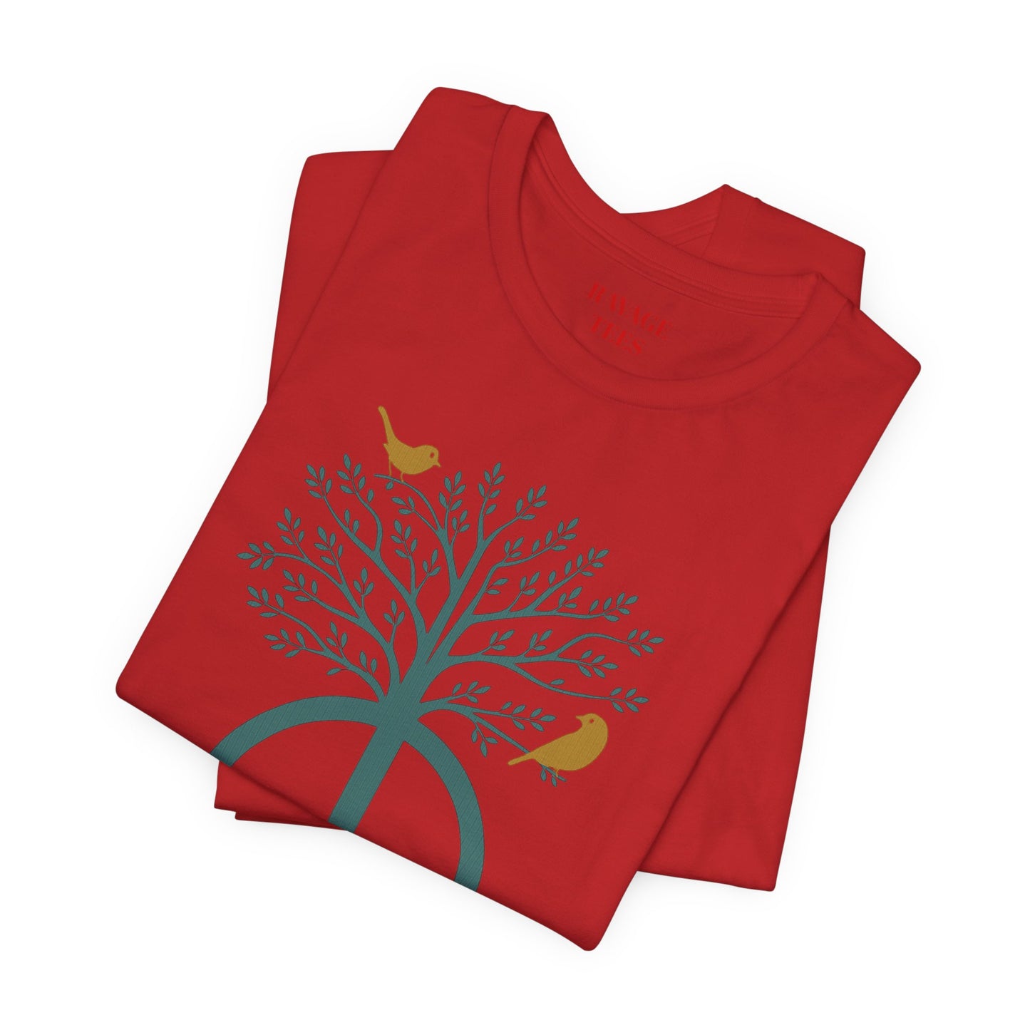 Peace Tree T-Shirt with Birds – Eco Nature Graphic Tee