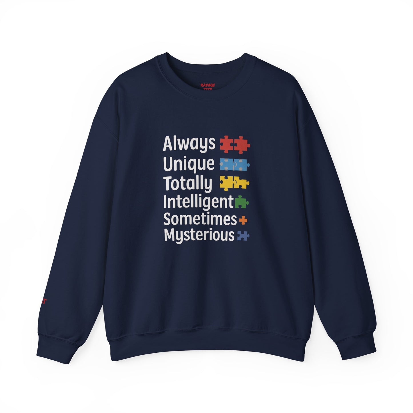 Puzzle Piece Affirmation Sweatshirt, Unique Crewneck for Autism Awareness, Cozy Gift for Special Needs, Inclusive Fashion, Everyday Comfort