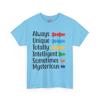 Unisex Autism Awareness Tee - Unique Puzzle Design, Perfect Gift for Friends, Family, and Supporters