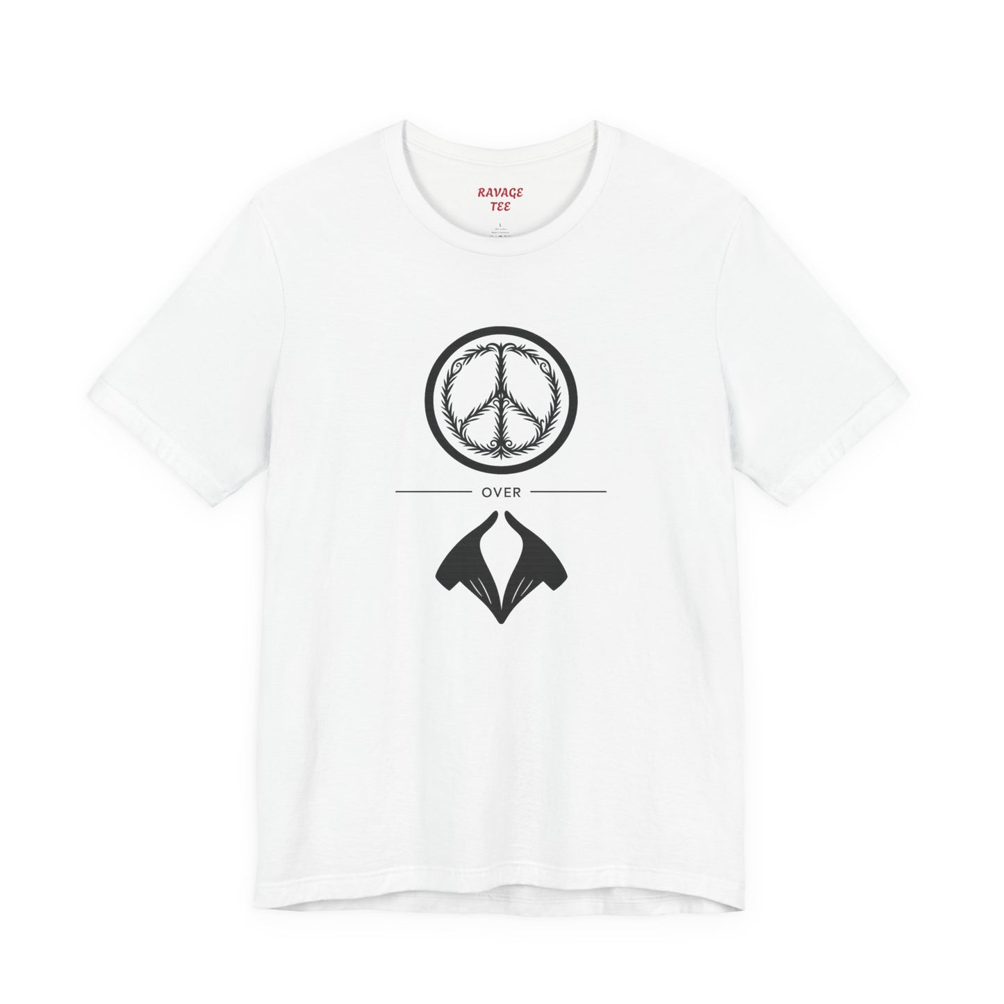 Peace Sign Unisex Jersey Tee, Casual Wear, Gift for Friends, Summer Fashion, Festival Outfit, Eco-Friendly Apparel
