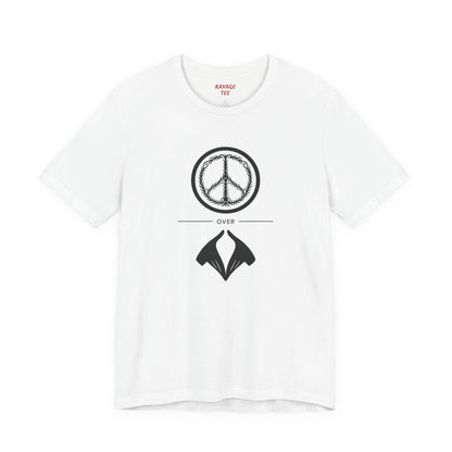 Peace Sign Unisex Jersey Tee, Casual Wear, Gift for Friends, Summer Fashion, Festival Outfit, Eco-Friendly Apparel