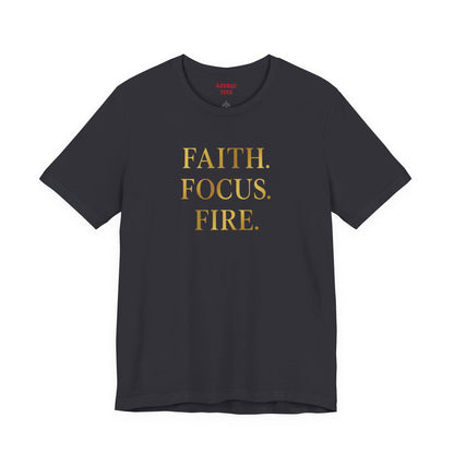 Faith Focus Fire T-Shirt | Inspirational Christian Tee