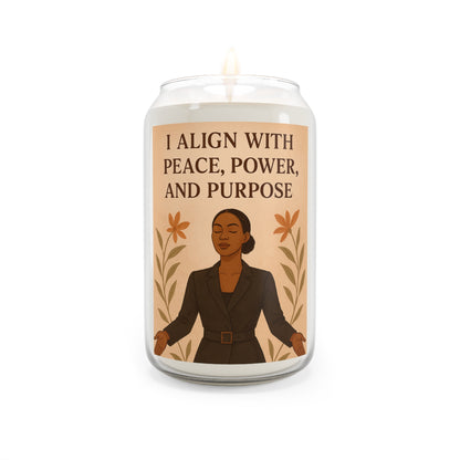 I ALIGN WITH PEACE, POWER AND PURPOSE SCENTED CANDLE