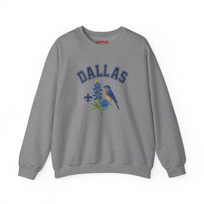 RAVAGE DALLAS - City Vibe Sweatshirt | Unisex Cardinal Crewneck, Cozy Fall Fashion, Casual Wear, Bird Lover Gift Idea