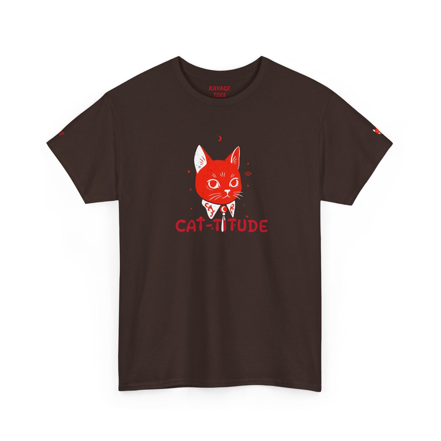 CAT-TITUDE Unisex Heavy Cotton Tee | Funny Cat Shirt
