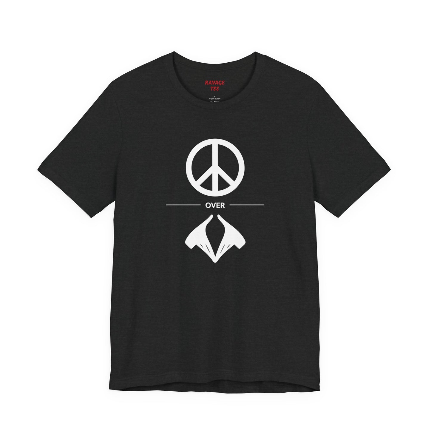 Peace Sign Unisex Jersey Tee, Casual Wear, Gift for Friends, Summer Fashion, Festival Outfit, Eco-Friendly Apparel