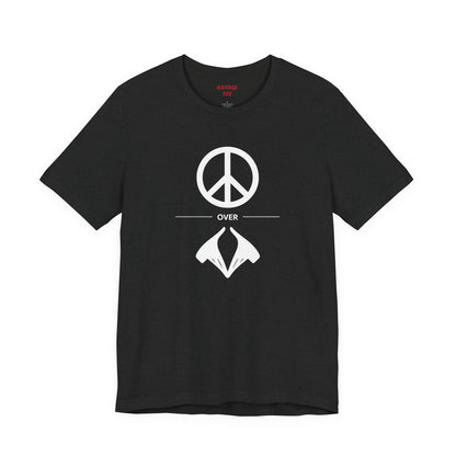 Peace Sign Unisex Jersey Tee, Casual Wear, Gift for Friends, Summer Fashion, Festival Outfit, Eco-Friendly Apparel