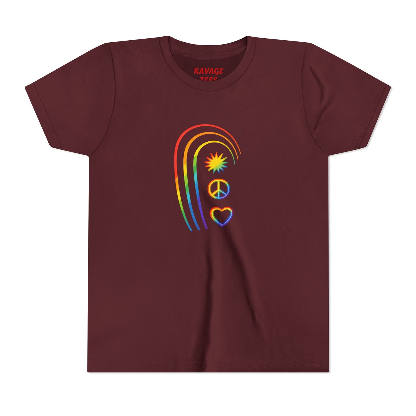 Youth Rainbow Peace & Love Tee