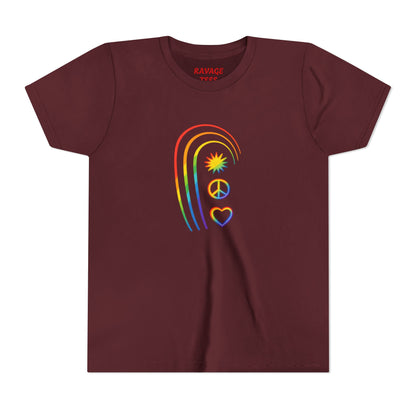 Youth Rainbow Peace & Love Tee