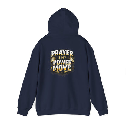 Prayer Is My Power Move Hoodie — Christian Cross Graphic Hoodie