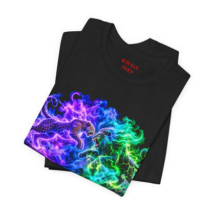 Neon Nebula Predator Clash Graphic Tee